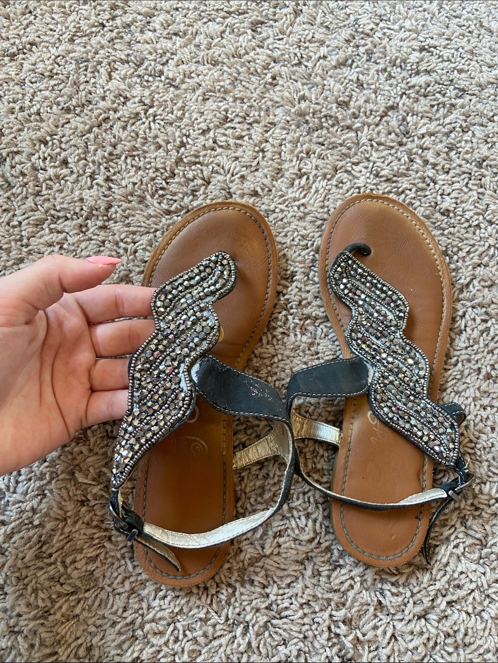 Rhinestoned Sandals